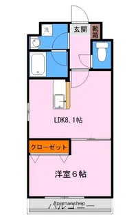 PLACE水前寺【6階】の間取り
