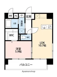 熊本県熊本市西区上代2丁目【マンション】の間取り
