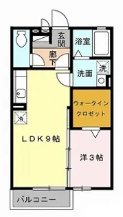 フリューゲル【2階】の間取り