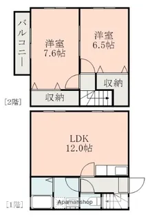 テラスコート・リヴC【2階】の間取り