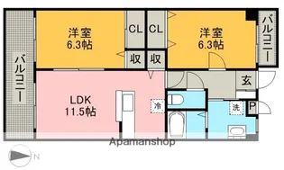 秋津グリーンプラザⅢ【1階】の間取り