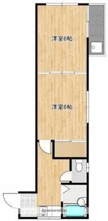 孫代ハイツ【2階】の間取り