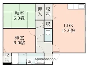 サンガーデン下硯川B【2階】の間取り
