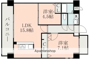 ISM水前寺【3階】の間取り
