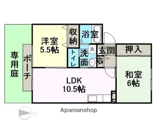 熊本県熊本市南区出仲間5丁目【アパート】の間取り