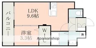 QREST熊大病院前【9階】の間取り