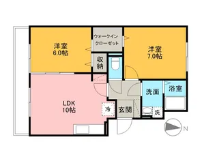 フォンティーヌ【1階】の間取り