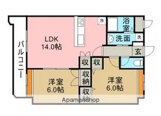 熊本県熊本市南区近見4丁目【マンション】の間取り