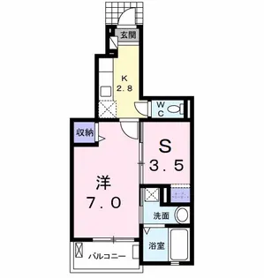 FRAGRANT EASTⅠ【102号室】の間取り