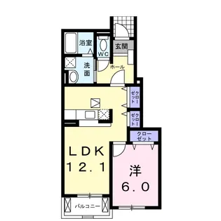 エンブレイスミドル【1階】の間取り
