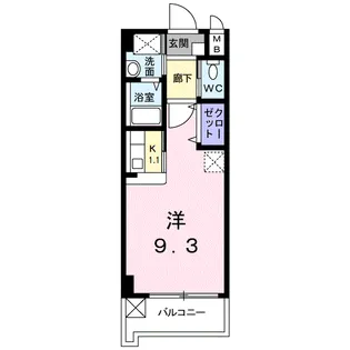 グラッチェ【6階】の間取り