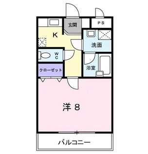 ジュネス黒髪【3階】の間取り