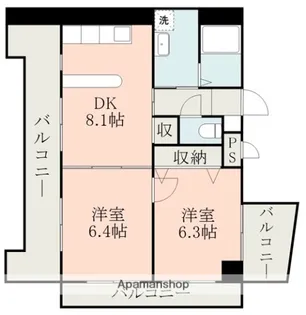 ビルド・ケアⅠ【8階】の間取り