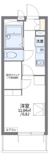 レオパレスグランキャスル新町【202号室】の間取り