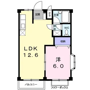 ベルフラワーハイツ【2階】の間取り