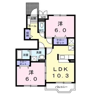 N&YアベニューG【1階】の間取り
