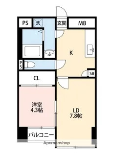 グレース下通り【2階】の間取り