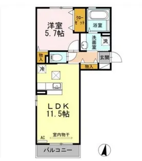 ルミエール出水【1階】の間取り