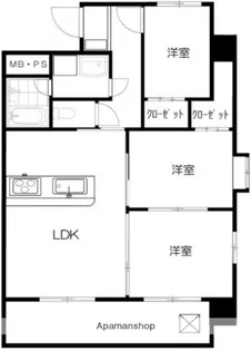 新屋敷ピアッツァビル【6階】の間取り
