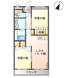 DAINTY【102号室】の間取り