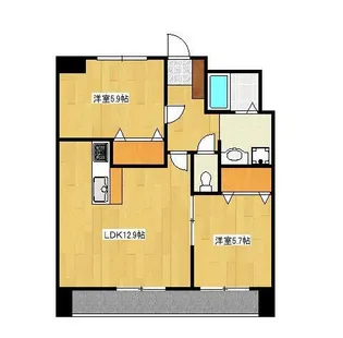 クロノス34田井島Ⅱ【11階】の間取り