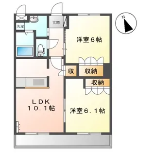GENTLY麻生田【201号室】の間取り
