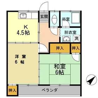 かつきハイツ【2階】の間取り