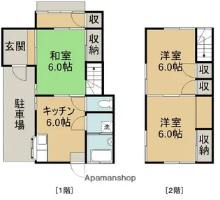 竹﨑アパート【1階】の間取り