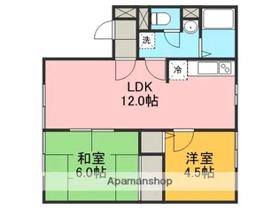 ソレアード田上【1階】の間取り