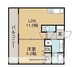 JK新外【2階】の間取り