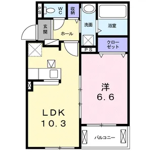 アルカンジュ光 壱番館【1階】の間取り