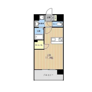 LIBTH水前寺駅前【7階】の間取り
