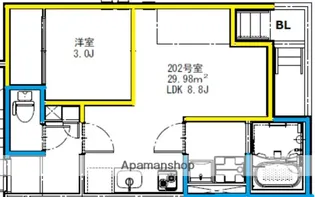 GRANDTICオルゲント4号【2階】の間取り