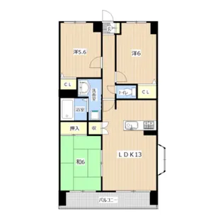 アルバパラッツオ【4階】の間取り