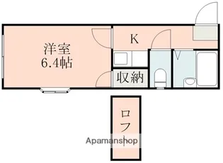レオパレス西子飼【1階】の間取り