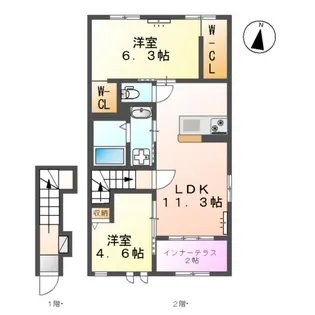 センチュリーハイツⅡ【205号室】の間取り