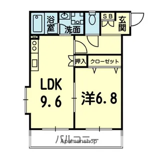 カーサ・リポサンテ【10A号室】の間取り