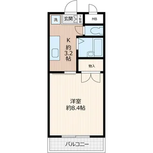 シャトレ新町Ⅱ【5階】の間取り