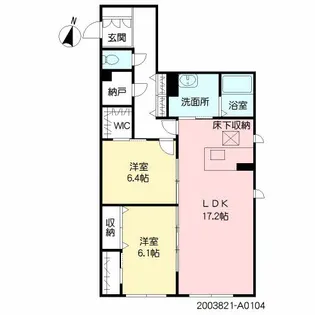 エヌ・ステータス国府【1階】の間取り