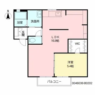 モダニティ八分字 B棟【2階】の間取り