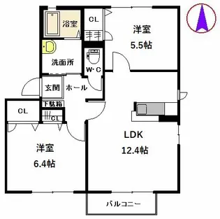熊本県菊池郡菊陽町大字津久礼【アパート】の間取り