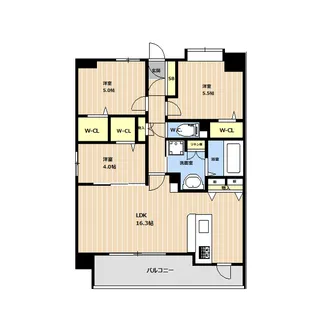 LIBTH菊陽【3階】の間取り