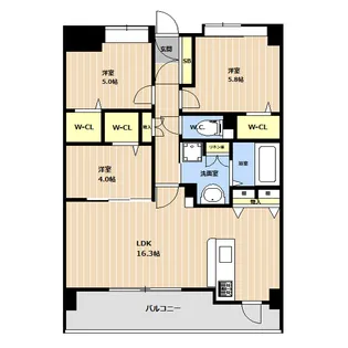 LIBTH菊陽【6階】の間取り