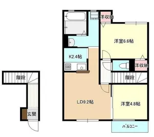 ヴァン ヴィクトワール【202号室号室】の間取り