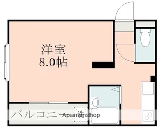 アークアベニュー黒髪【1階】の間取り