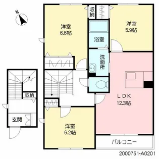 セカンド エリタージュ【2階】の間取り