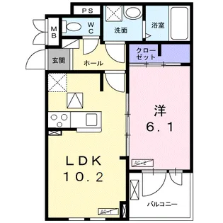 ルミエール・T【1階】の間取り