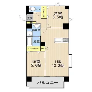ル・ボヌール【5階】の間取り