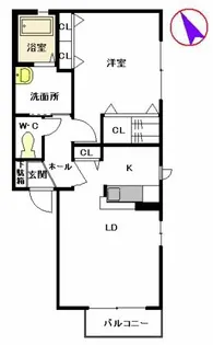 サンリッチ D棟【2階】の間取り
