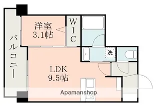 ラ・シック熊本駅南【6階】の間取り